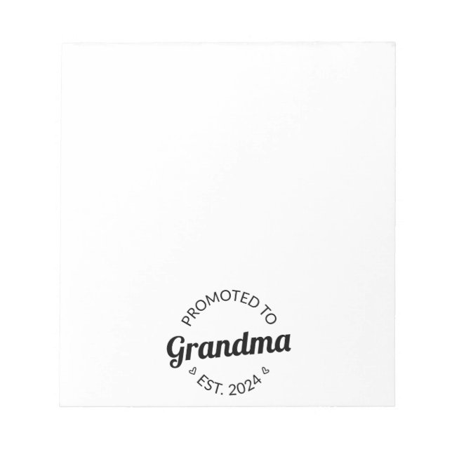 Promoted To Grandma Est. 2024 I Notepad (Front)
