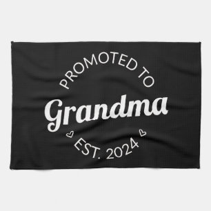Promoted To Grandma Est. 2024 I Tea Towel
