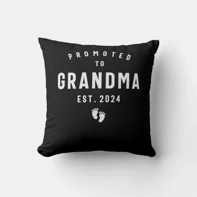 Promoted to Grandma Est 2024 Soon to Be Grandma Cushion (Front)