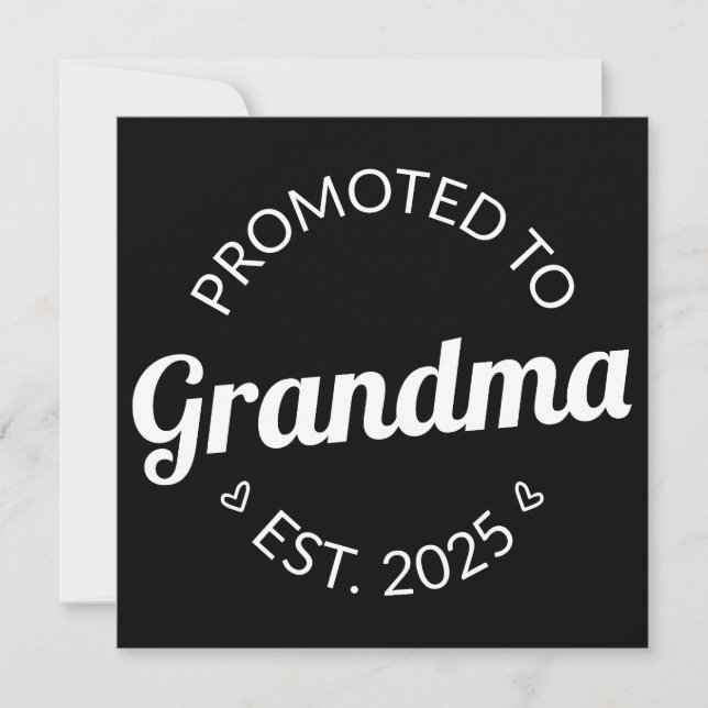 Promoted To Grandma Est. 2025 I Announcement (Front)