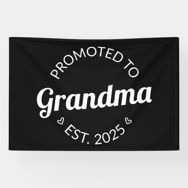 Promoted To Grandma Est. 2025 I Banner (Horizontal)