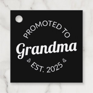 Promoted To Grandma Est. 2025 I Favour Tags