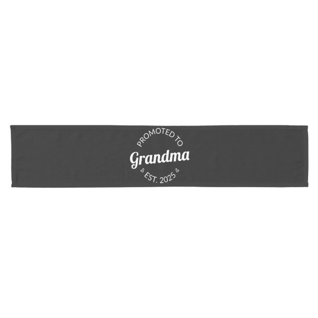 Promoted To Grandma Est. 2025 I Short Table Runner (Horizontal)
