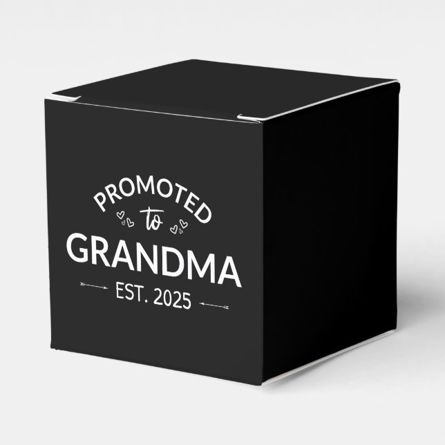 Promoted To Grandma Est. 2025 II Favour Box (Front Side)