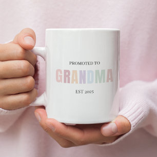 Promoted to Grandma EST 2025 Mug Personalised