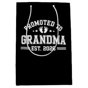Promoted To Grandma Est 2026 Baby Announcement Medium Gift Bag