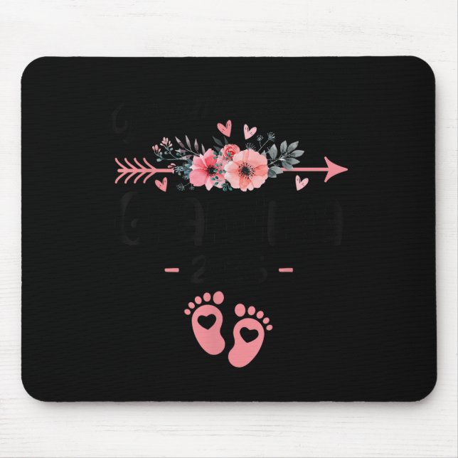 Promoted To Grandma Est 2026 Floral  Mouse Pad (Front)