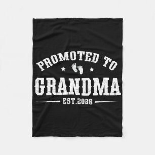 Promoted To Grandma Est. 2026 Grandparents Baby An Fleece Blanket