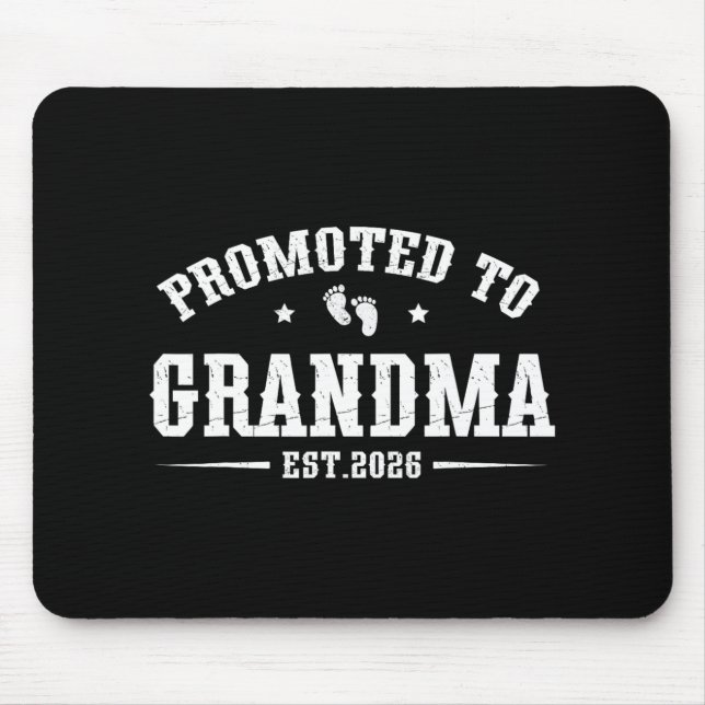 Promoted To Grandma Est. 2026 Grandparents Baby An Mouse Pad (Front)