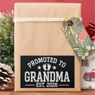Promoted to Grandma est. 2026 Grandparents Baby Rectangular Sticker