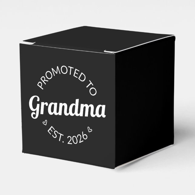 Promoted To Grandma Est. 2026 I Favour Box (Front Side)