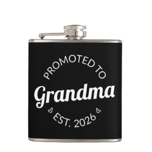 Promoted To Grandma Est. 2026 I Hip Flask