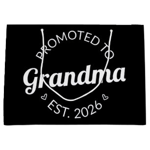 Promoted To Grandma Est. 2026 I Large Gift Bag
