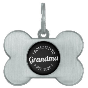 Promoted To Grandma Est. 2026 I Pet ID Tag