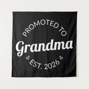 Promoted To Grandma Est. 2026 I Tapestry
