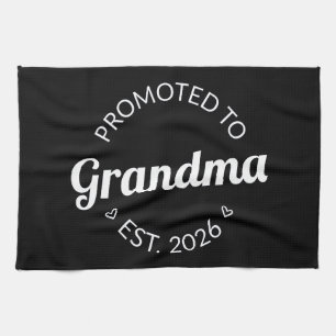 Promoted To Grandma Est. 2026 I Tea Towel