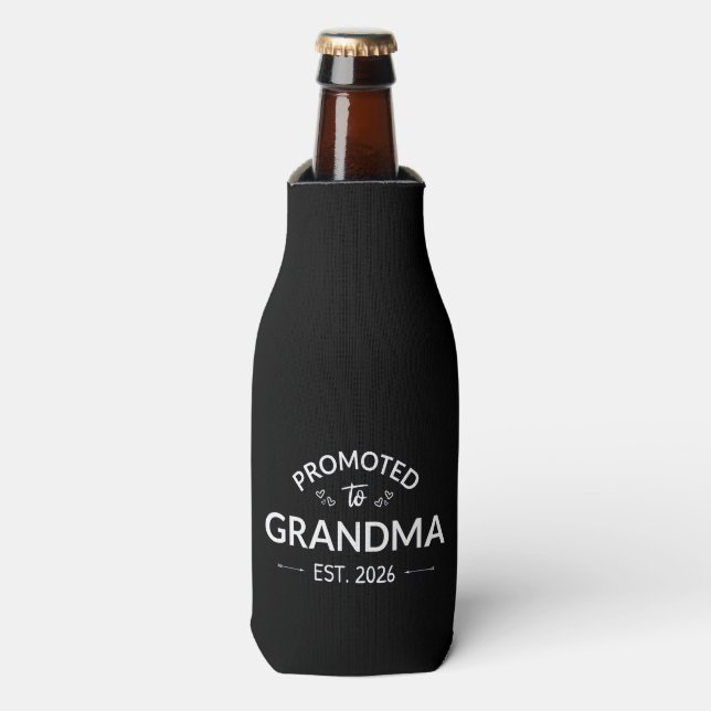 Promoted To Grandma Est. 2026 II Bottle Cooler (Bottle Front)