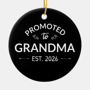 Promoted To Grandma Est. 2026 II Ceramic Ornament