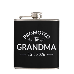 Promoted To Grandma Est. 2026 II Hip Flask
