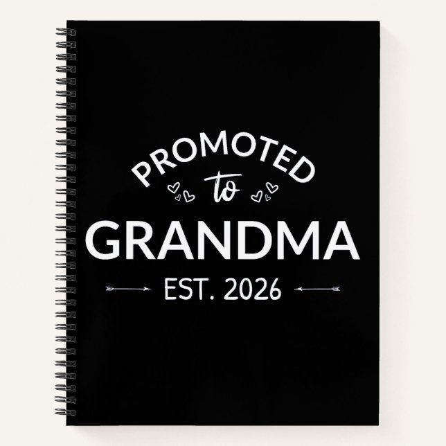 Promoted To Grandma Est. 2026 II Notebook (Front)