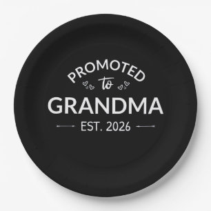 Promoted To Grandma Est. 2026 II Paper Plate