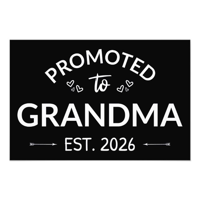 Promoted To Grandma Est. 2026 II Photo Print (Front)