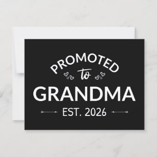Promoted To Grandma Est. 2026 II Postcard