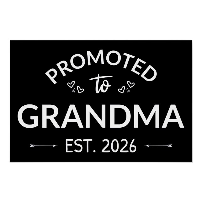 Promoted To Grandma Est. 2026 II Poster (Front)