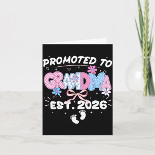 Promoted to grandma est 2026 new grandma  card