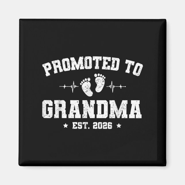 Promoted To Grandma Est 2026 Pregnancy Announcemen Magnet (Front)