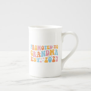 Promoted To Grandma Est 2027 New Nana Bone China Mug