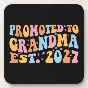 Promoted To Grandma Est 2027 New Nana Coaster