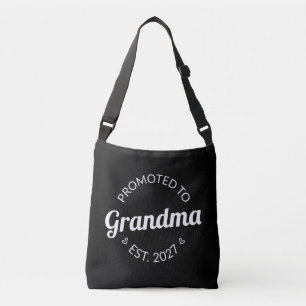 Promoted To Grandma Est 2027 New Nana I Crossbody Bag