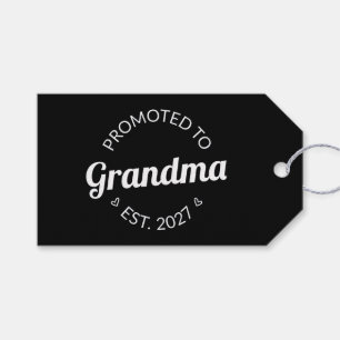 Promoted To Grandma Est 2027 New Nana I Gift Tags