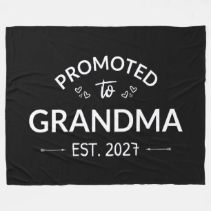 Promoted To Grandma Est 2027 New Nana II Fleece Blanket