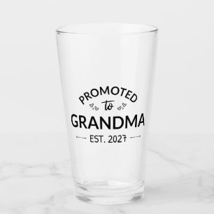 Promoted To Grandma Est 2027 New Nana II Glass