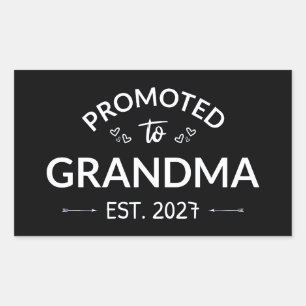 Promoted To Grandma Est 2027 New Nana II Rectangular Sticker