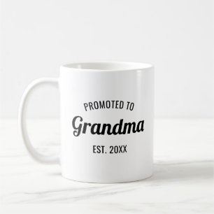 Promoted to Grandma Est. Year Personalised Coffee Mug