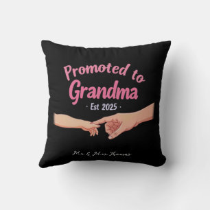 Promoted to Grandma Established 2025 Announcement Cushion