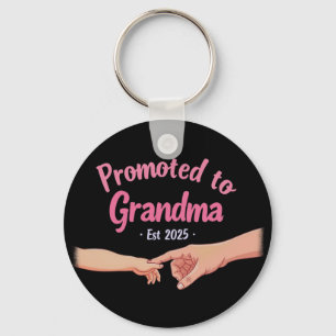 Promoted to Grandma Established 2025 Announcement Key Ring