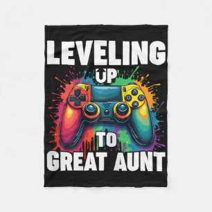 Promoted To Grandma Gender Reveal Levelling Up To Fleece Blanket
