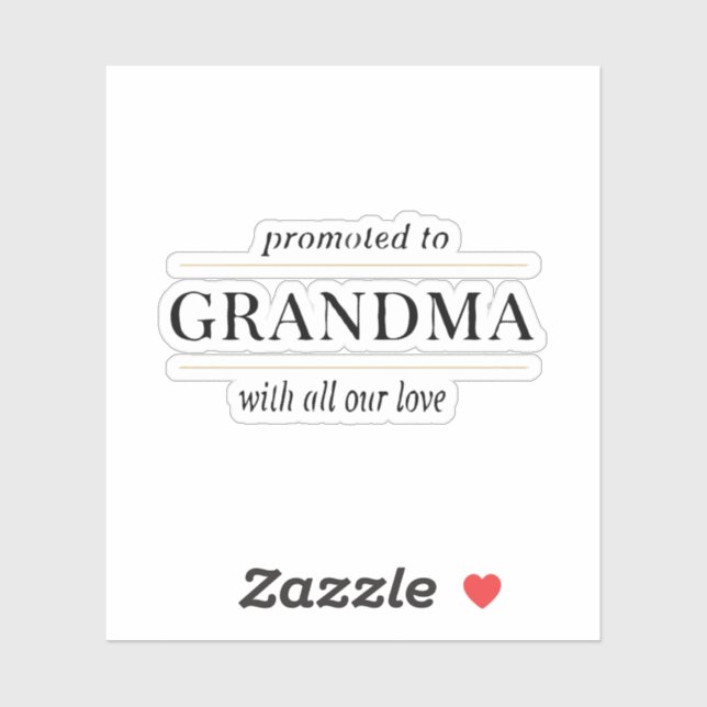 Promoted to Grandma Gift (Sheet)