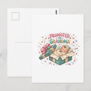 Promoted to Grandma Gift Postcard