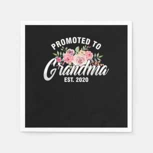 Promoted To Grandma Grandmother To Be Gift  Napkin