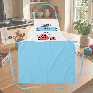 Promoted to grandma ladybugs blue apron