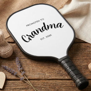 Promoted To Grandma Pregnancy Reveal Grandma Gift Pickleball Paddle