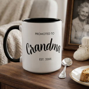 Promoted To Grandma Pregnancy Reveal Granny Gift Mug