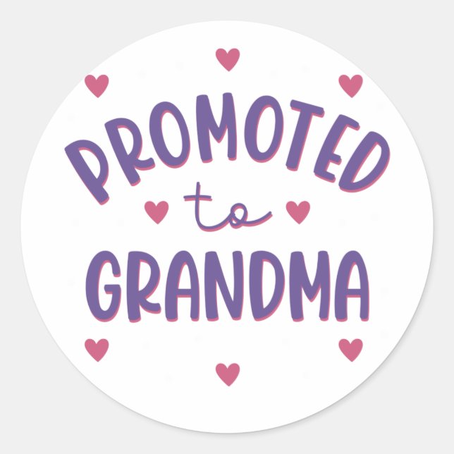 Promoted To Grandma Sticker (Front)