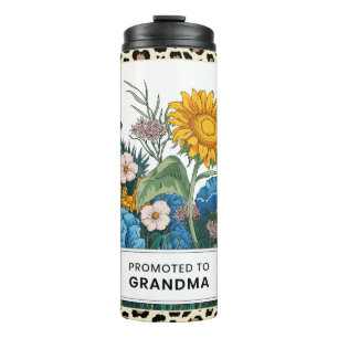 Promoted To Grandma Sunflower Thermal Tumbler