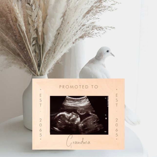 Promoted to Grandma Wooden Etched Frames (Creator Uploaded)